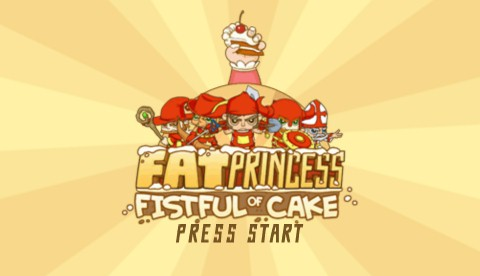 Fat Princess: Fistful of Cake title screen for PSP